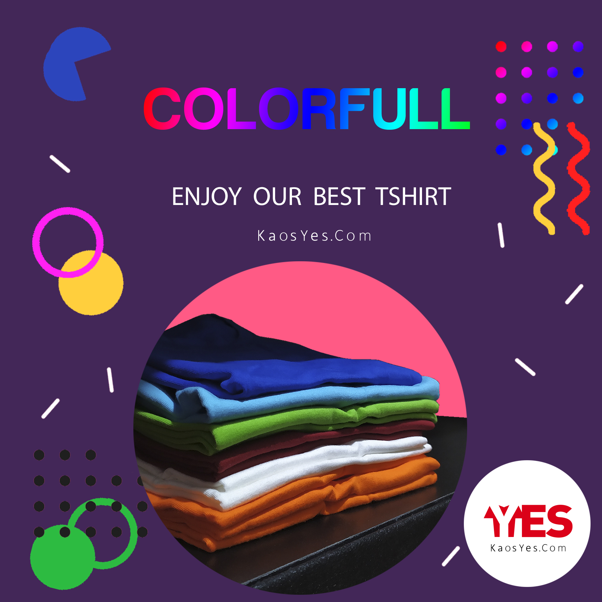 kaos Yes colorfull